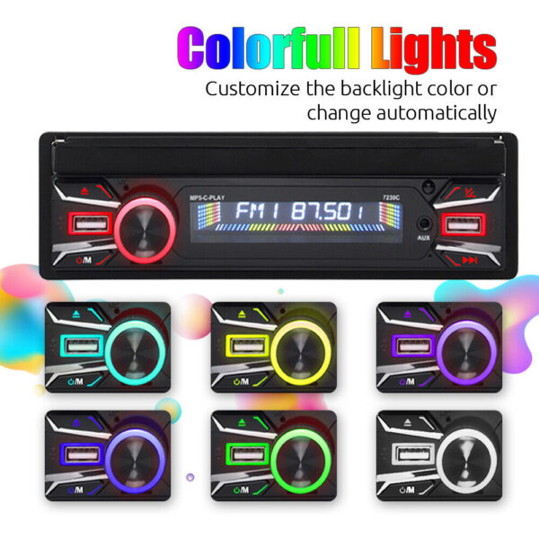 Single DIN 7" Apple CarPlay Android Auto Car Stereo Radio Flip Out HD Screen BT - Image 9