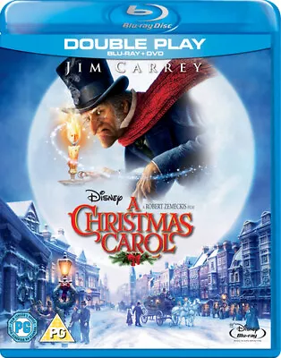A Christmas Carol (2010) Robert Zemeckis cert PG 2 discs Blu-Ray Pre-Owned