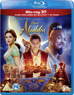 Aladdin (2019) Mena Massoud, Ritchie (DIR) cert PG 2 discs Blu-Ray Pre-Owned
