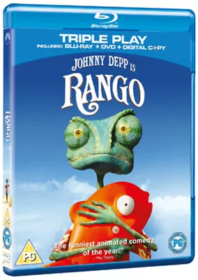 Rango (2011) Gore Verbinski cert PG 2 discs Blu-Ray Pre-Owned