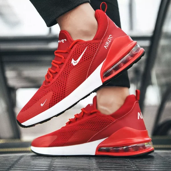 Mens Womens Gym Trainers Comfy Casual Sports Athletic Running Shoes UK 9 / EUR 44 Red - Image 3