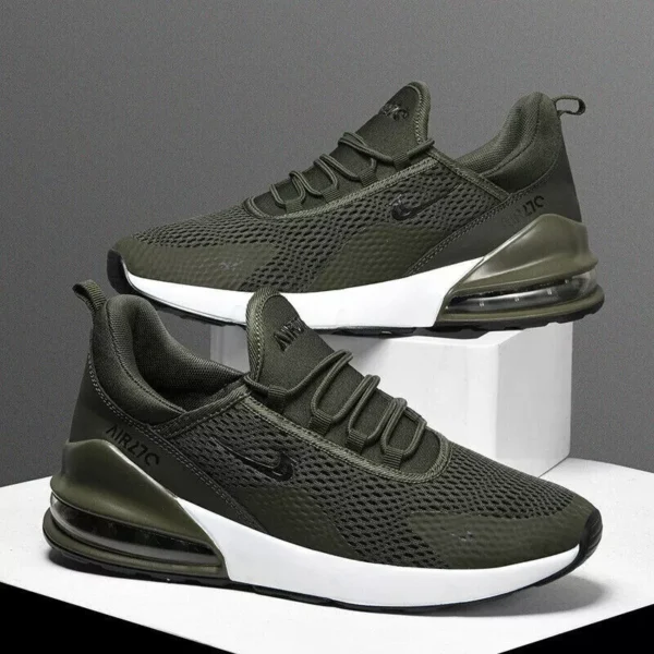 Mens Womens Gym Trainers Comfy Casual Sports Athletic Running Shoes UK 6.5 / EUR 40 Army green