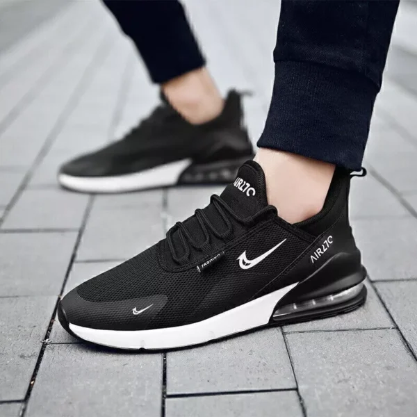 Mens Womens Gym Trainers Comfy Casual Sports Athletic Running Shoes UK 7.5 / EUR 42 Black - Image 5