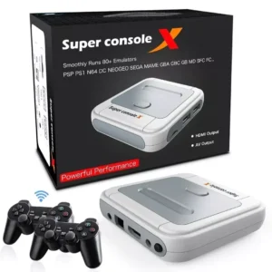 Super Console X Retro Video Game Console Support 90000 Games 256GB + 2 Game pads
