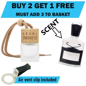 AVENTUS Luxury Inspired Frosted Car Air Freshener Oil Diffuser + Free Vent Clip