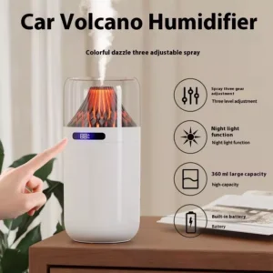 WIRELESS Portable AIR HUMIDIFIER - Car or Home Air Freshener Aromatherapy 200ML