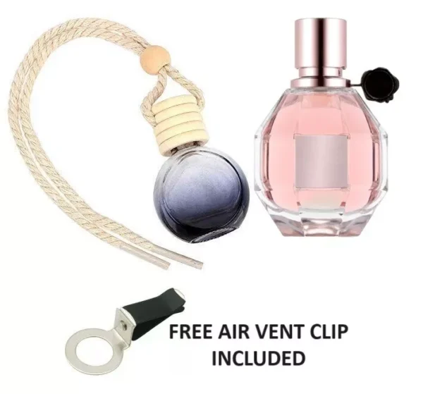 FLOWERBOMB Inspired Car Air Freshener Oil Diffuser 10ML + Free Air Vent Holder