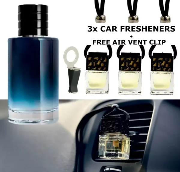 SAUVAGE Fragrance  SET of x3 BOTTLES  Car Air Freshener Oil Diffuser Perfume