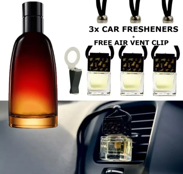 FAHRENHEIT Fragrance  SET of x3 BOTTLES  Car Air Freshener Oil Diffuser Perfum