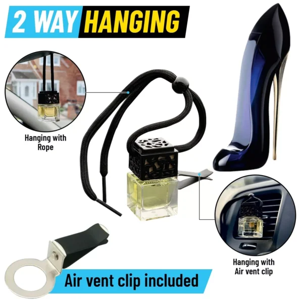 GOOD GIRL Car Diffuser Air Freshener - Air Vent Clip Included - 2 way hanging