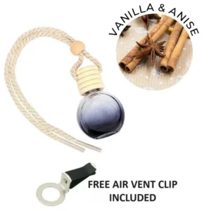 VANILLA & ANISE Car Air Freshener Oil Diffuser 10ML + Free Air Vent Holder