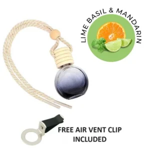 LIME BASIL MANDARIN Car Air Freshener Oil Diffuser 10ML + Free Air Vent Holder