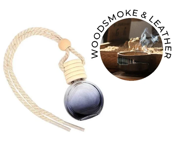 WOODSMOKE & LEATHER / Inspired Car Air Freshener / Perfume Oil Diffuser - 10ML