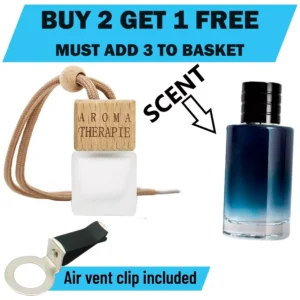 SAVAGE Luxury Inspired Frosted Car Air Freshener Oil Diffuser + Free Vent Clip