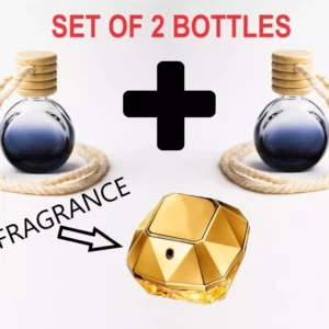 LADY MILLION SET of 2 - Car Air Freshener Oil Diffuser Inspired 10ML Bottle