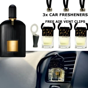 BLACK ORCHID Fragrance  SET of x3 BOTTLES  Car Air Freshener Oil Diffuser