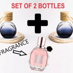 FLOWERBOMB SET of 2 - Car Air Freshener Oil Diffuser Inspired 10ML Bottle