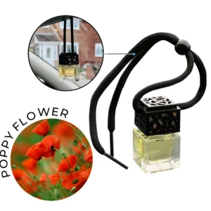 POPPY FLOWER Car Air Freshener - Oil Diffuser - Luxury Car Perfume
