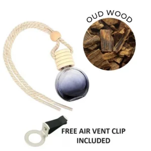 OUD WOOD Inspired Car Air Freshener Oil Diffuser 10ML + Free Air Vent Holder