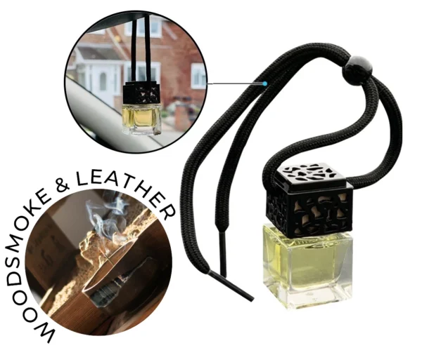 WOODSMOKE & LEATHER Car Air Freshener - Oil Diffuser - Luxury Car Perfume