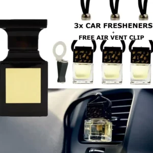 TUSKAN LEATHER Fragrance  SET of x3 BOTTLES  Car Air Freshener Oil Diffuser