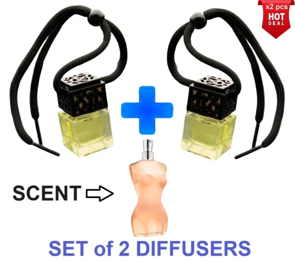 CLASSIQUE - SET of 2 BOTTLES - Car Air Freshener Inspired Oil Diffuser