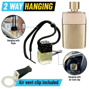 SHE'S GUILTY Car Diffuser Air Freshener - Air Vent Clip Included - 2 way hanging