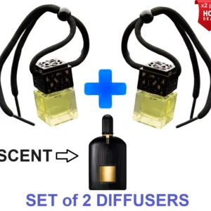 BLACK ORCHID - SET of 2 BOTTLES - Car Air Freshener Inspired Oil Diffuser