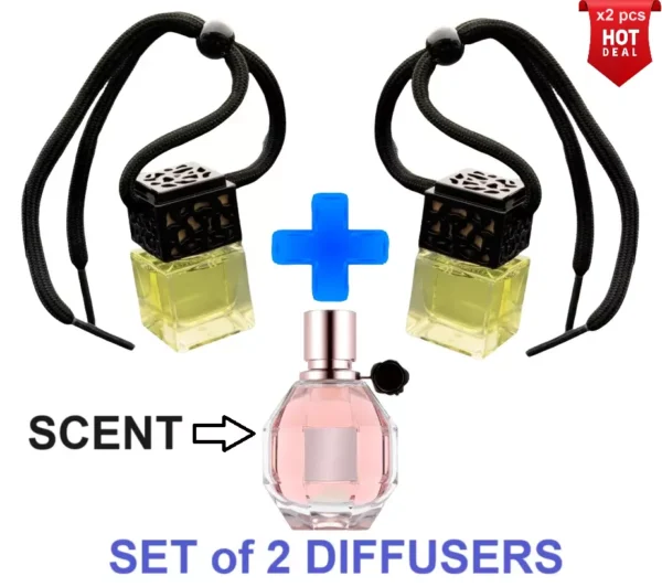 FLOWERBOMB - SET of 2 BOTTLES - Car Air Freshener Inspired Oil Diffuser