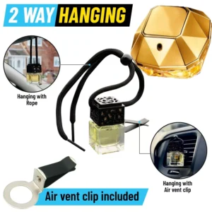 SHE'S MILLION Car Diffuser Air Freshener - Air Vent Clip Included 2 way hanging