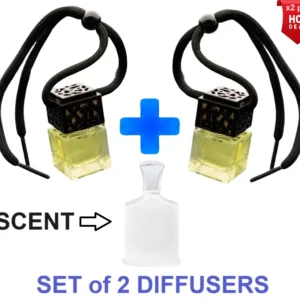 SILVER MOUNTAIN WATER SET of 2 BOTTLES - Car Air Freshener Inspired Oil Diffuser