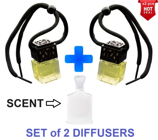 SILVER MOUNTAIN WATER SET of 2 BOTTLES - Car Air Freshener Inspired Oil Diffuser