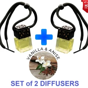 VANILLA & ANISE - SET of 2 BOTTLES Car Air Freshener Inspired Oil Diffuser