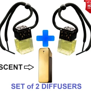 Men's MILLION - SET of 2 BOTTLES - Car Air Freshener Inspired Oil Diffuser