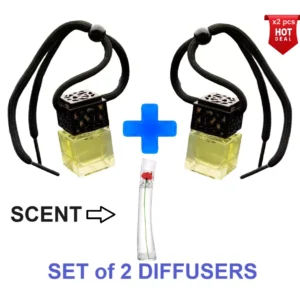 POPPY FLOWER - SET of 2 BOTTLES - Car Air Freshener Inspired Oil Diffuser