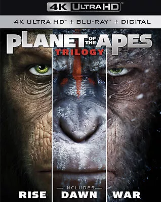 Planet of the Apes 1-3 Trilogy [4K Ultra Blu-ray Brand New