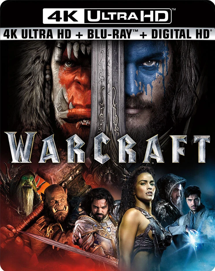 Warcraft [4K Ultra HD + Blu-ray + Digita Blu-ray Brand New