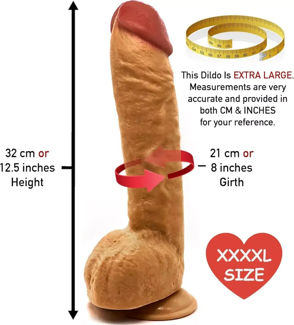 Dildo Big Sex Toy Huge Realistic Anal plug Large Giant Penis Adult 12.5INCH - Image 4