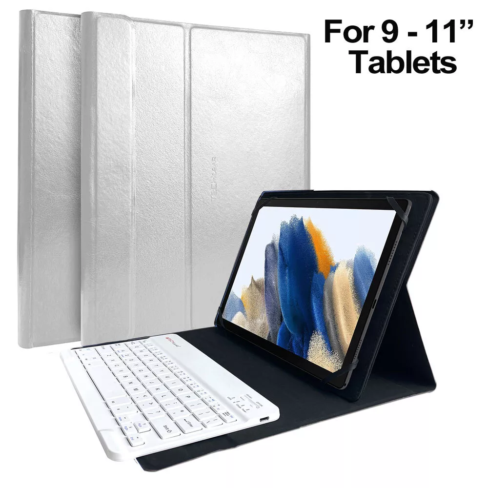 White Leather Case & White Bluetooh Keyboard for Samsung Galaxy Tab Active5 8.0"
