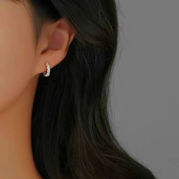 925 Sterling Silver Beautiful Daisy Hoop Earrings Women Girls Jewellery Gift UK - Image 6