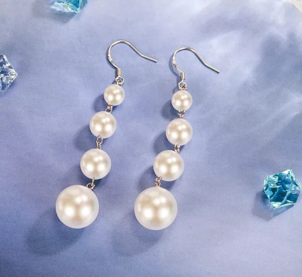 4 Pearl Drop Dangle Hook Earrings 925 Sterling Silver Women Girls Jewellery Gift - Image 2