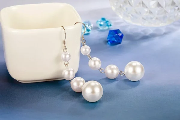 4 Pearl Drop Dangle Hook Earrings 925 Sterling Silver Women Girls Jewellery Gift - Image 3