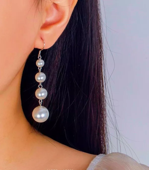 4 Pearl Drop Dangle Hook Earrings 925 Sterling Silver Women Girls Jewellery Gift - Image 4