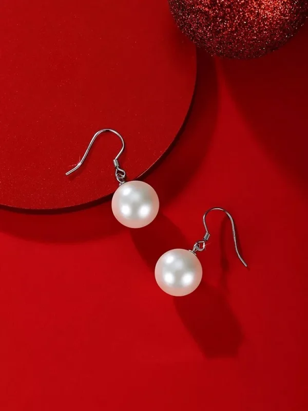 925 Sterling Silver  Pearl Drop Hook Earrings Women Girls Jewellery Gifts New UK - Image 6