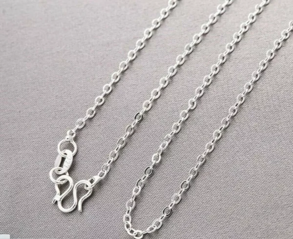 10 X 18 Inches 925 Silver Trace Chain Necklace Womens Jewellery Pendant Gifts UK - Image 2