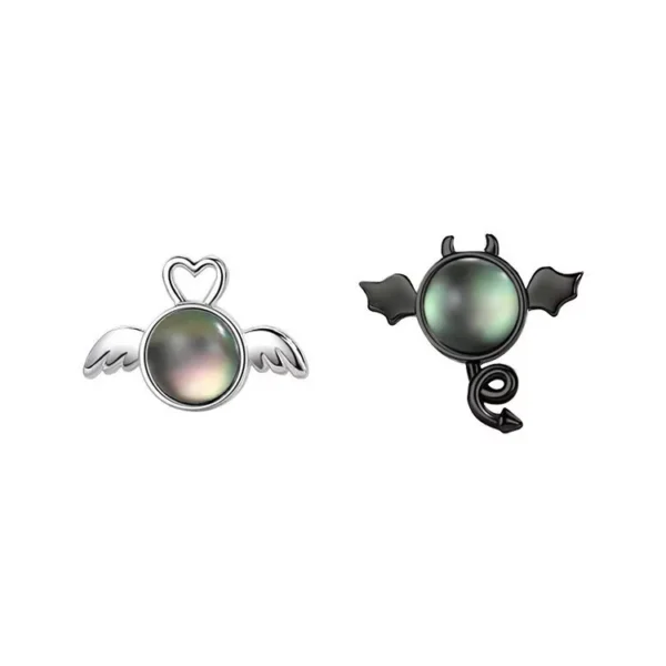 925 Sterling Silver Angel Demon Stud Earrings Jewellery Women Girls Gift UK - Image 5