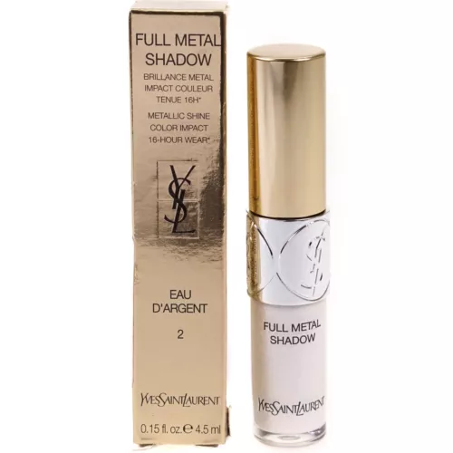 YSL White Eyeshadow Full Metal Metallic Shine 2 Eau D'Argent Eye Shadow -