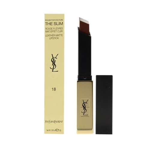 YSL Red Rouge Lipstick 'The Slim' 18 Reverse Red Long Lasting Flawless Precision