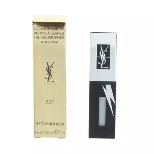 YSL White Lipstick Lip Top Coat The Holographics 507 Holographic White 6ml -