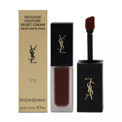 YSL Red Liquid Lipstick Lip Stain Tatouage Couture Velvet Matte 212 Rouge Rebel